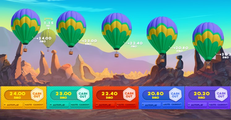 A colorful hot air balloon in Cappadocia, Turkey, the setting of the crash game by Smartsoft Gaming