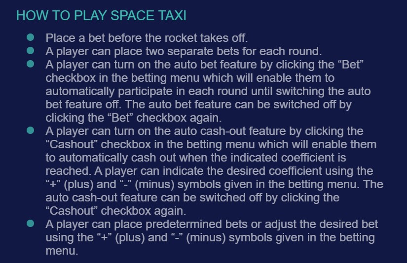 A new generation crash game exclusively developed by Lambda Gaming - Space Taxi